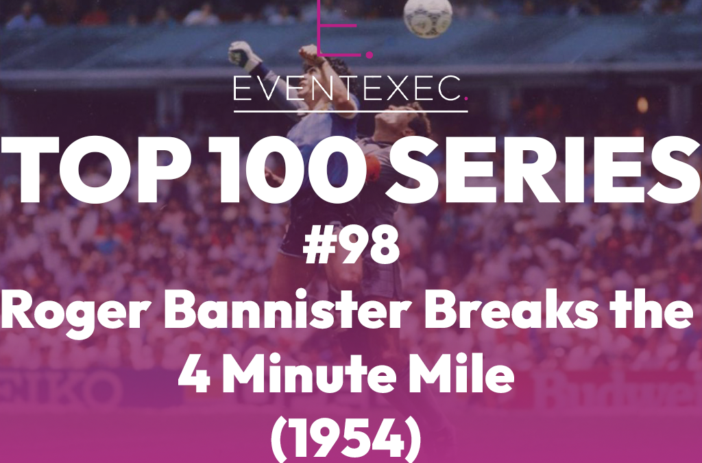 🎯 Top 100 Sporting Moments Series 🏆  #98: Roger Bannister Breaks the 4 Minute Mile – 1954